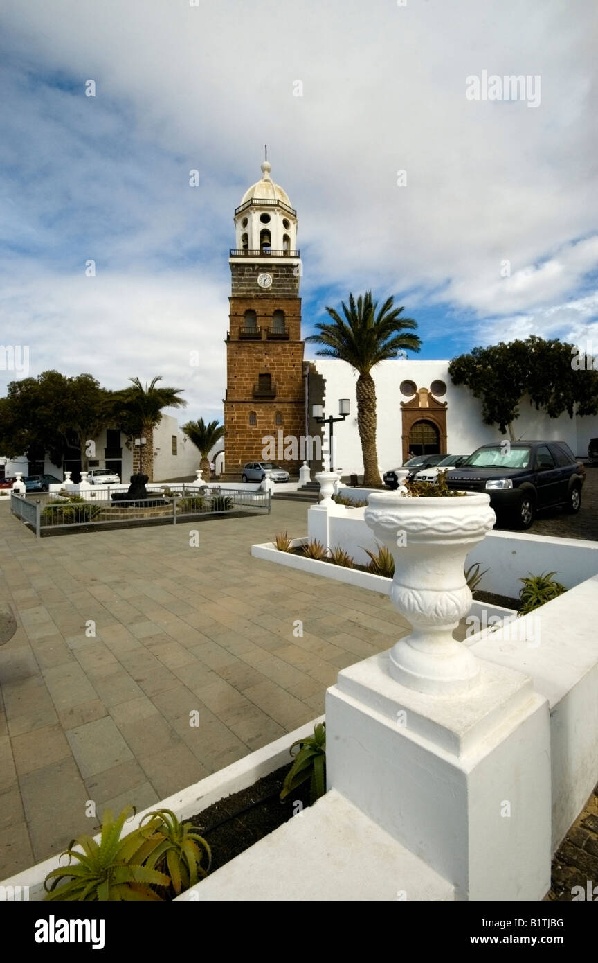 Le centre-ville de Teguise, Lanzarote, Îles Canaries Banque D'Images