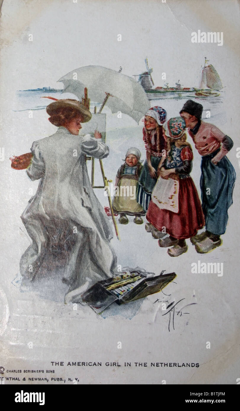 Cartes postales anciennes 1909 Banque D'Images