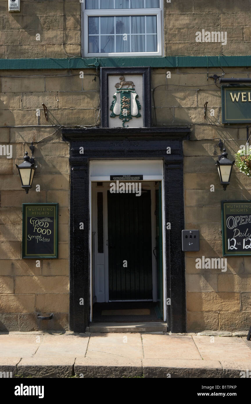 WUTHERING HEIGHTS PUBLIC HOUSE STANBURY BRONTE COUNTRY SUMMER YORKSHIRE ANGLETERRE Royaume-uni UK Banque D'Images