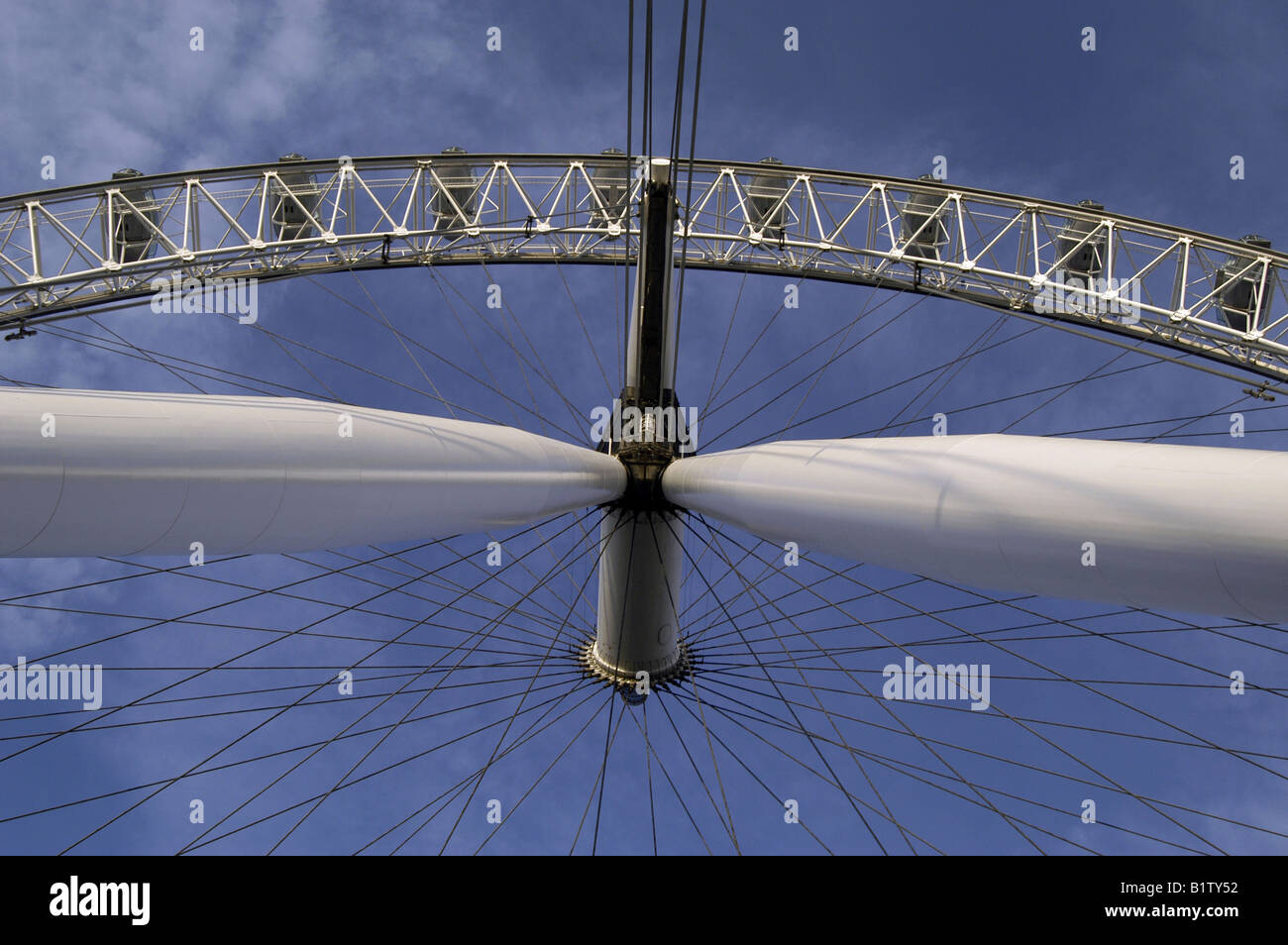 Détail de la roue, le London Eye, London, UK Banque D'Images