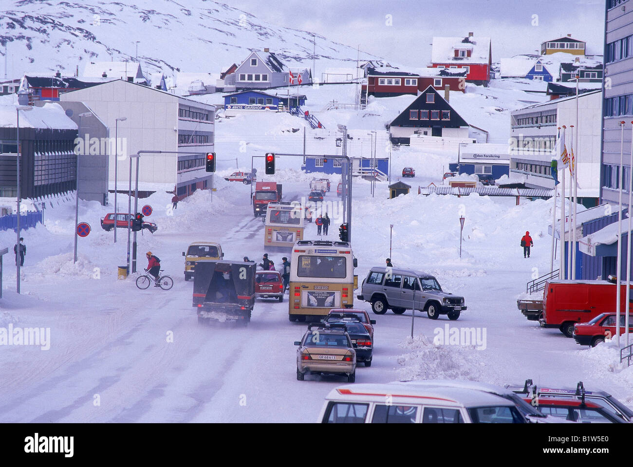 Kalaallit Nunaat, Nuuk, Groenland Ville Banque D'Images