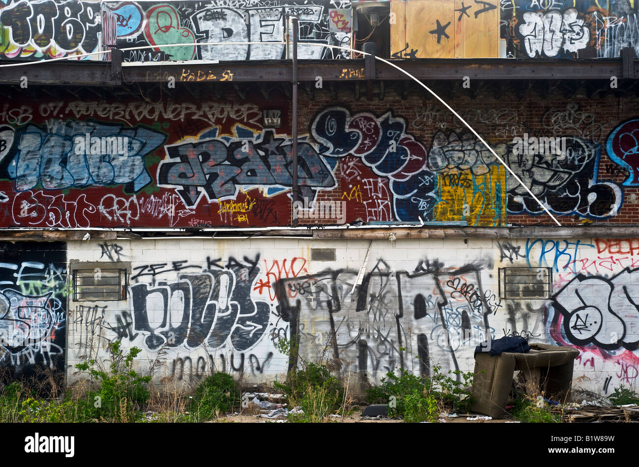 Graffiti urbain Banque D'Images