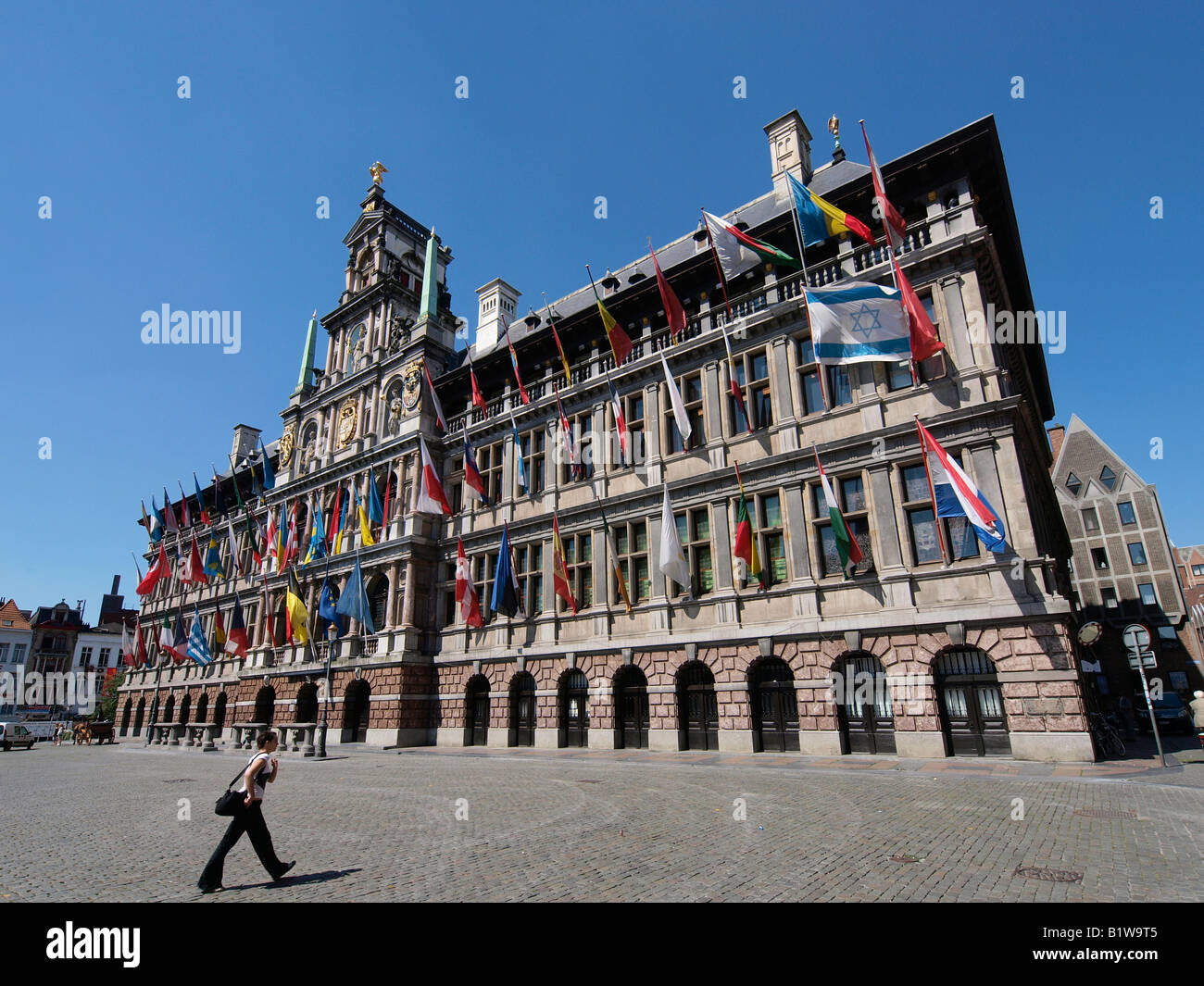 Hôtel de ville Anvers Flandre Belgique Banque D'Images