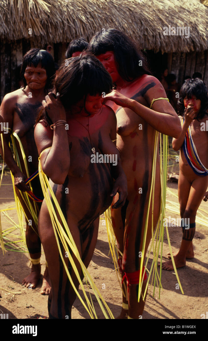 Brésil Mato Grosso parc indigène du Xingu Banque D'Images