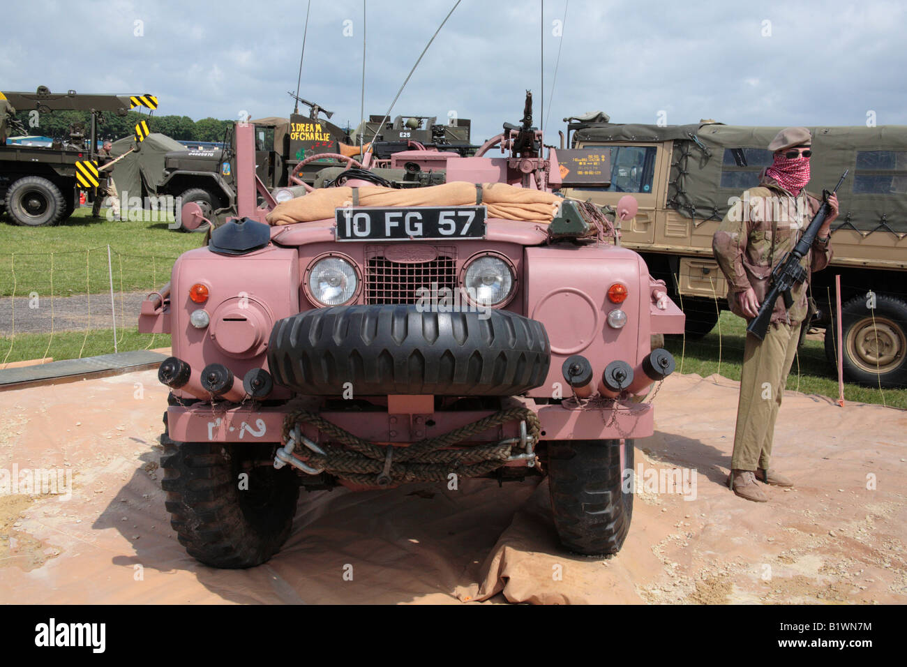 S.A.S. 'Pink Panther' Land rover Banque D'Images