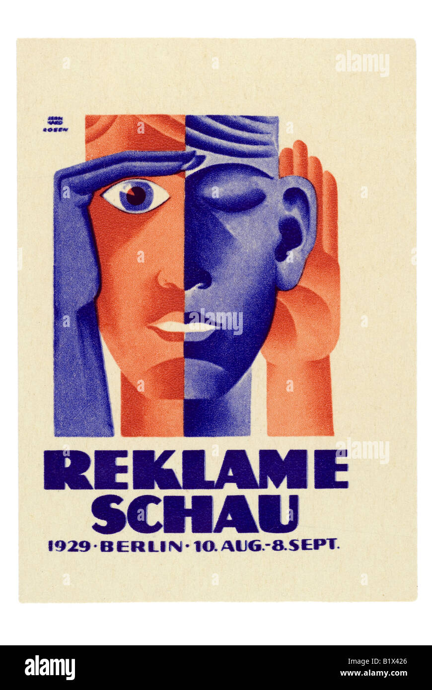 Reklameschau, 1929 Berlin, 10. - 8 août. Sept. Banque D'Images