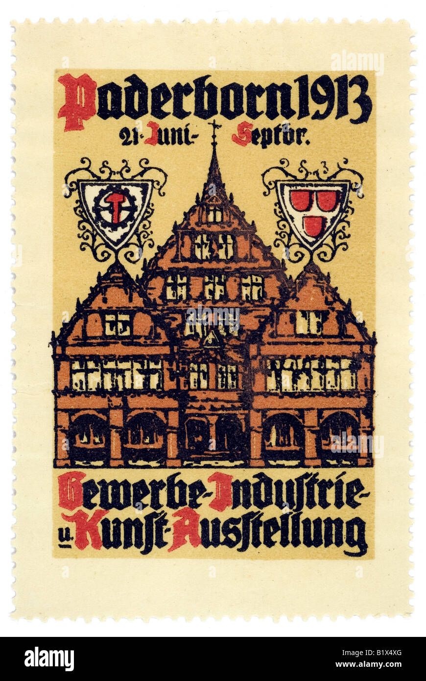 Paderborn 1913, 21 juin - Septbr, Gewerbe- Industrie- Kunst- Ausstellung Banque D'Images