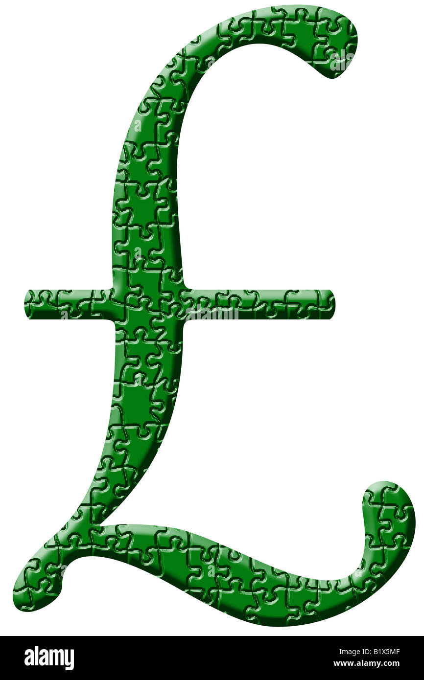 Monnaie du Royaume-Uni pound sign illustration . Banque D'Images