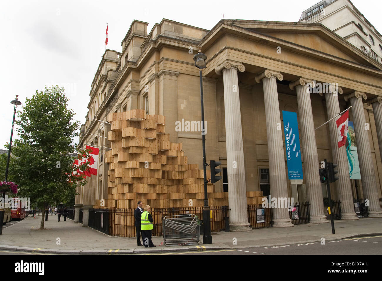 Haut-commissariat du Canada avec des oeuvres de blocs de bois Banque D'Images