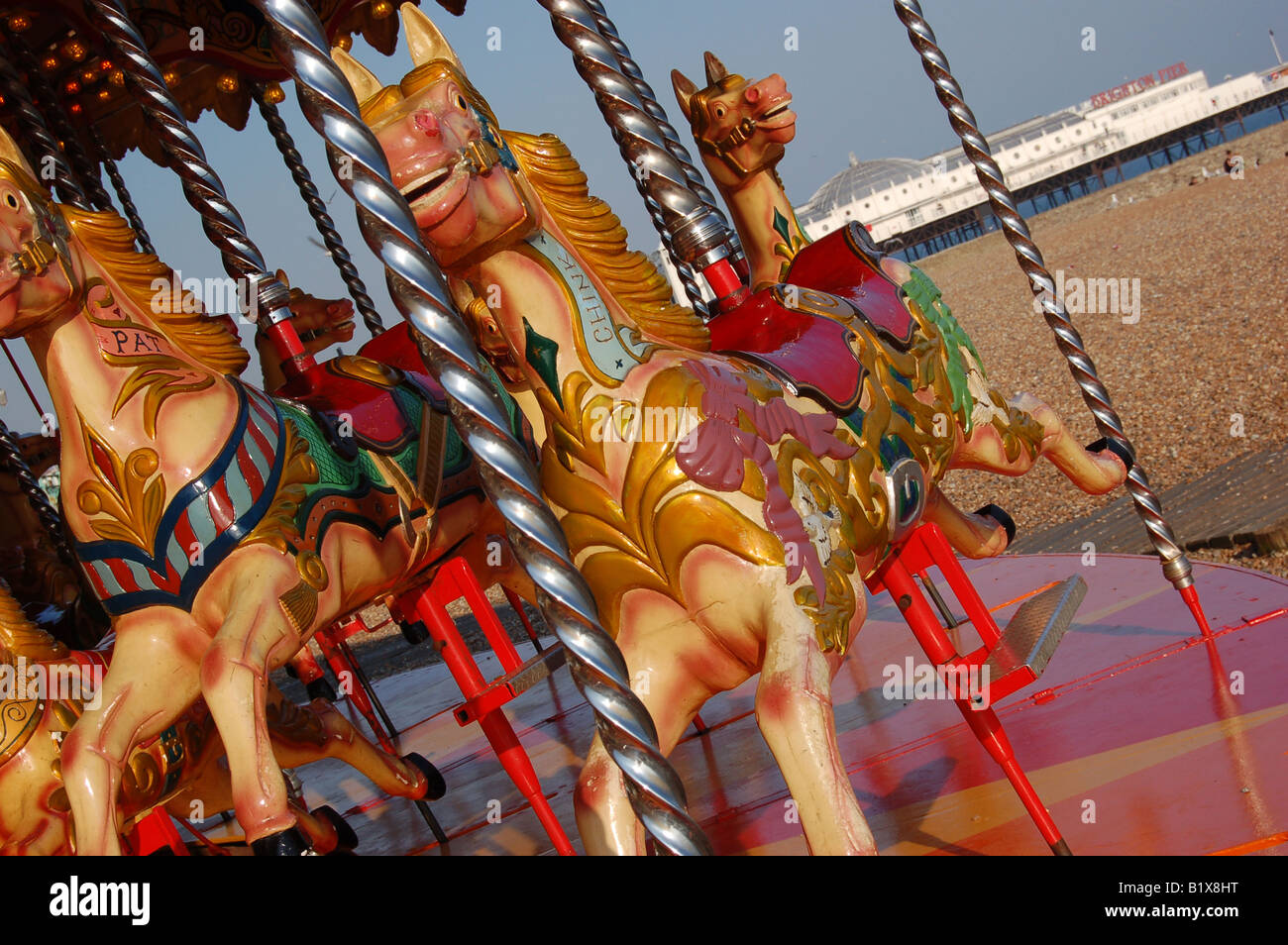 Parc d'tour sur la plage de Brighton, East Sussex, Angleterre Banque D'Images