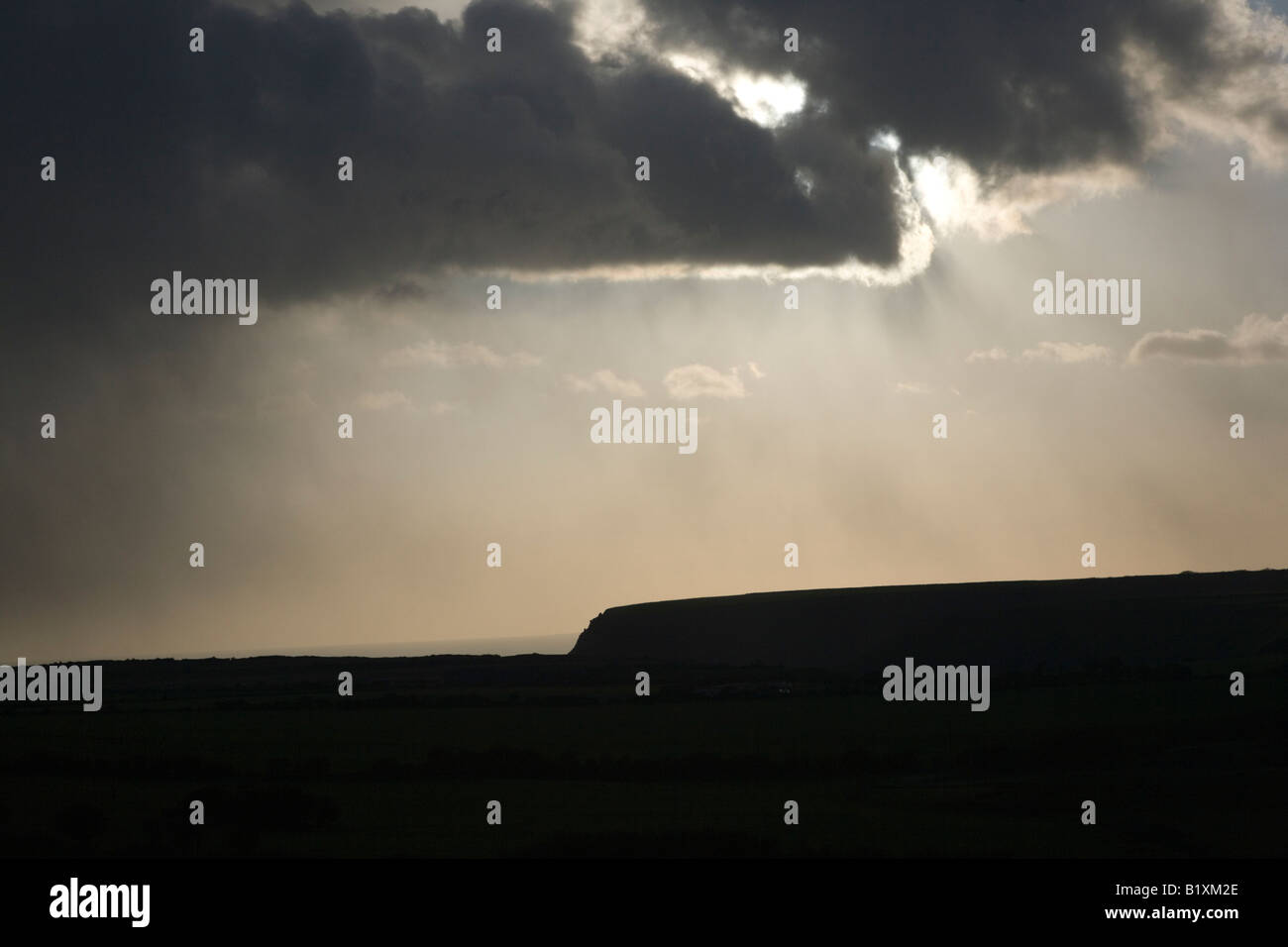 Une tempête efface tout Houns de Dorset Purbeck UK Banque D'Images