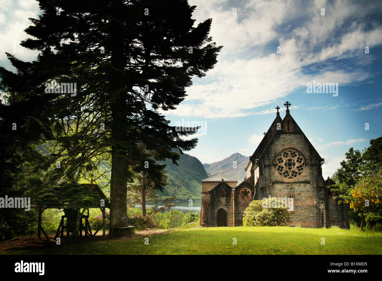 L'église catholique à Glenfinnan Banque D'Images