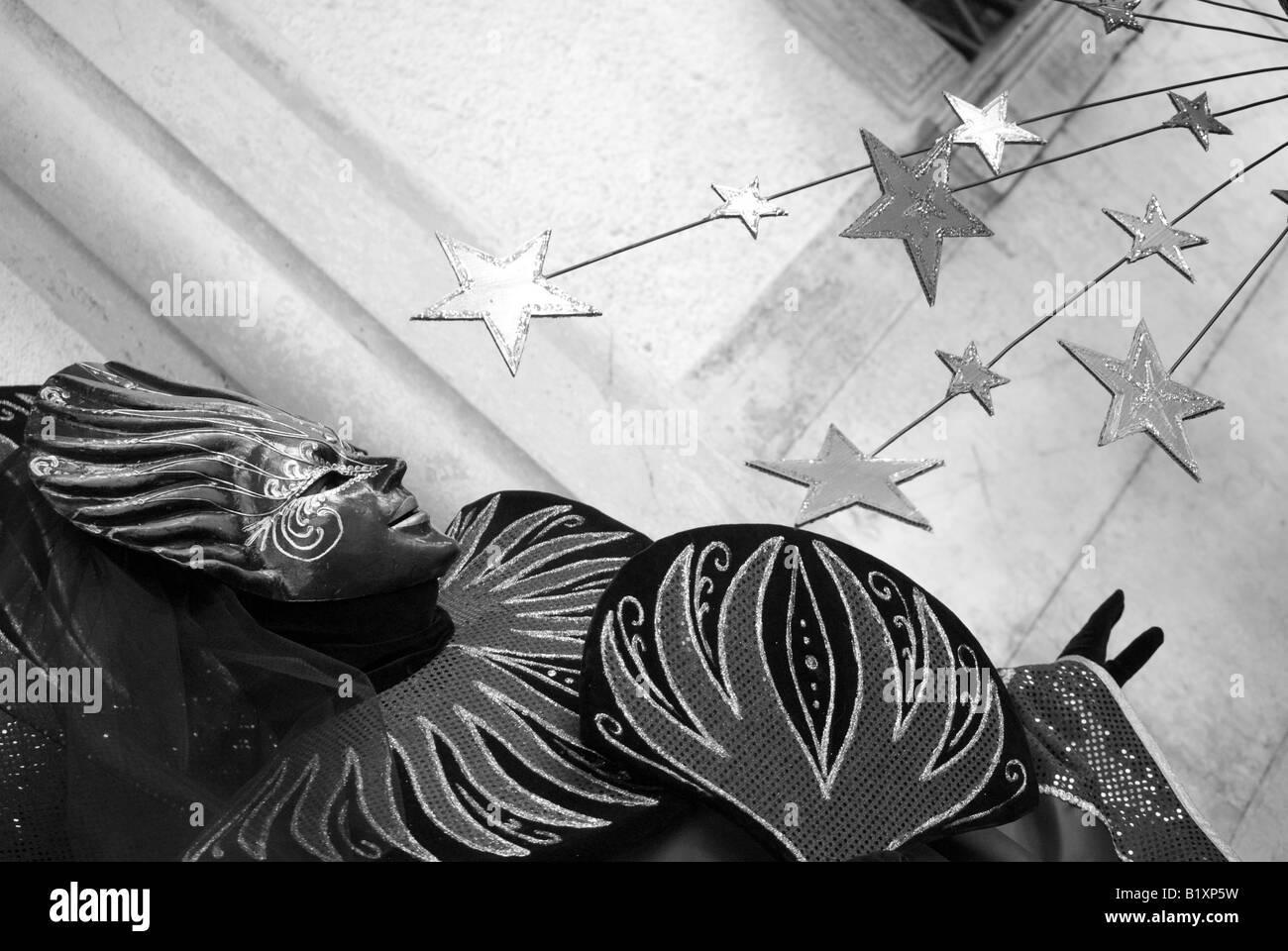 Masque de carnaval de Venise à travers un point de vue original Banque D'Images