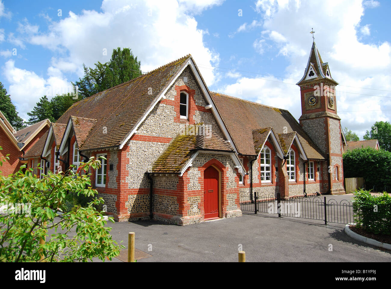 L'école primaire de l'église d'Angleterre, Micheldever, Hampshire, Angleterre, Royaume-Uni Banque D'Images