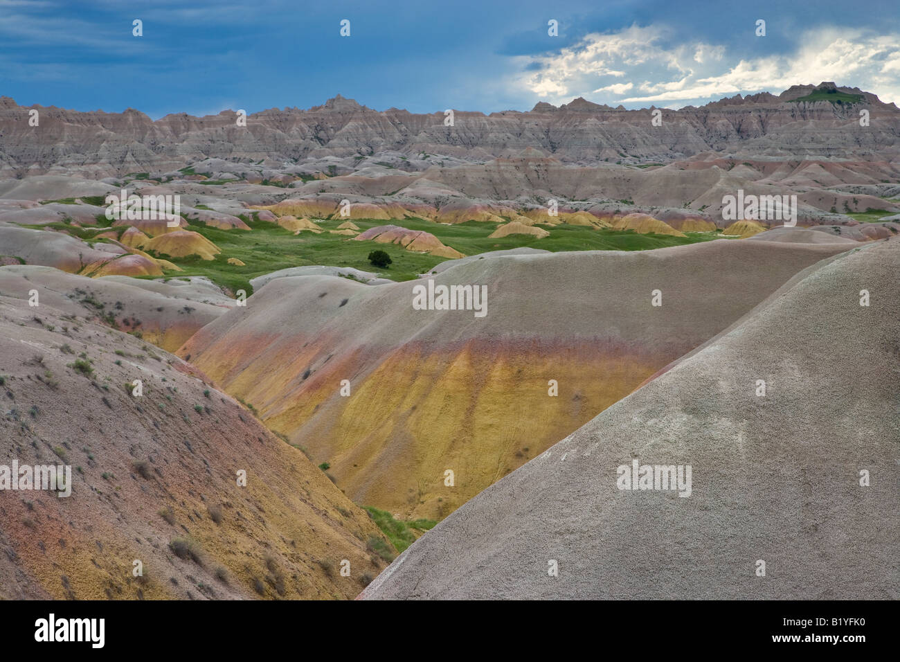 D'érosion des Badlands National Park, USA, Dakota par Willard Clay/Dembinsky Assoc Photo Banque D'Images