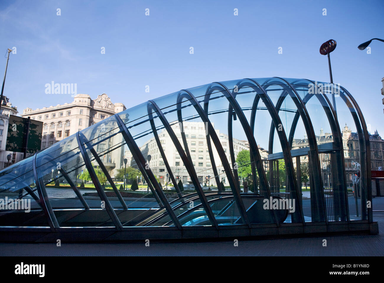 Métro de Bilbao est l'un des plus propres au monde Bilbo Bilbao espagne Europe UE Pays Basque Banque D'Images