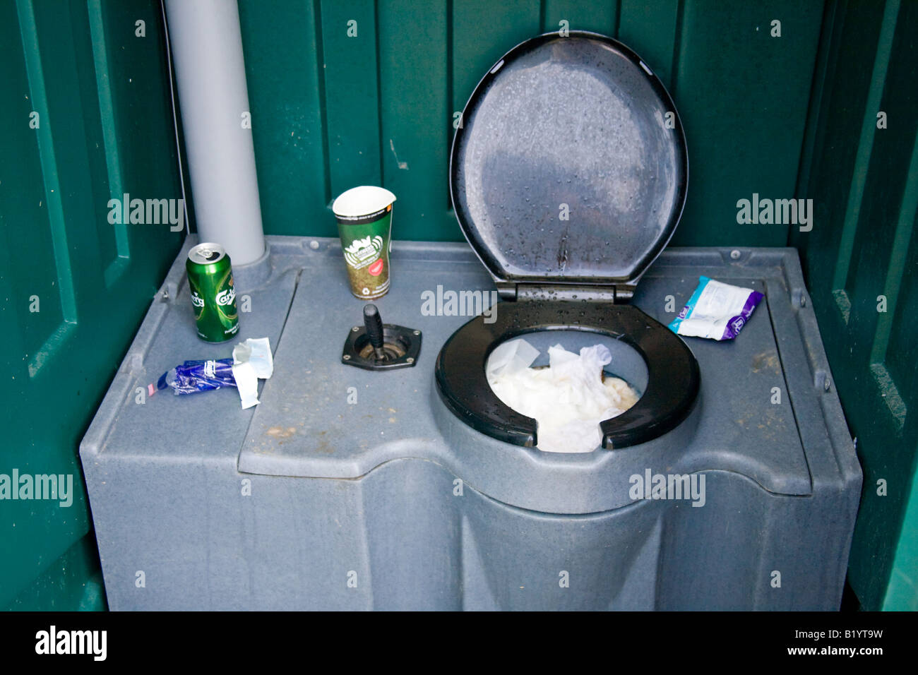 Glastonbury Festival 2008 toilettes Banque D'Images