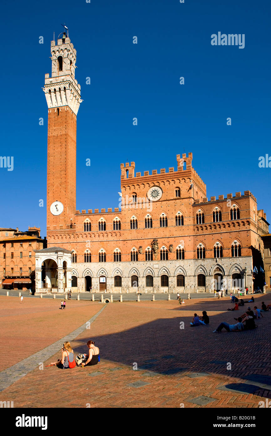 Palazzo Pubblico de Sienne, Toscane Banque D'Images