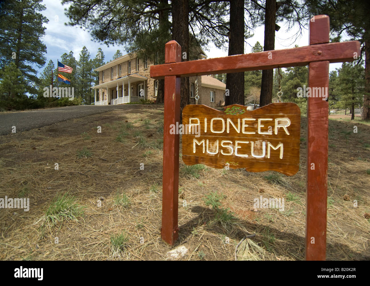 Le Pioneer Museum à Flagstaff, Arizona présente des expositions sur l'histoire de l'Arizona Banque D'Images
