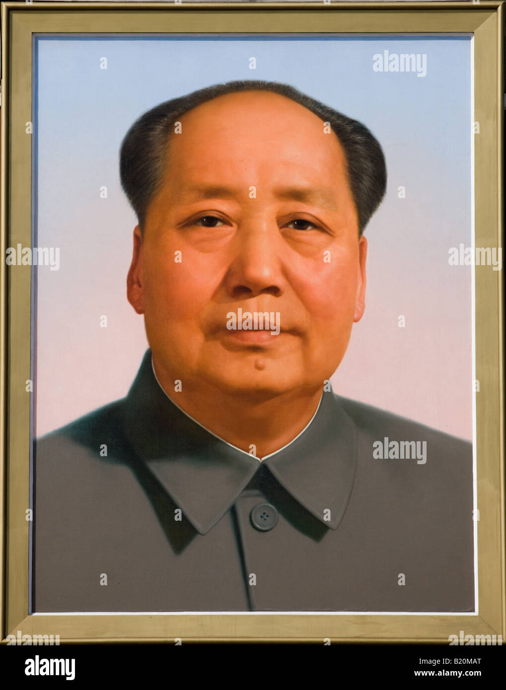 Le président Mao s portrait à la porte de la paix céleste Entrée de la Cité Interdite, Beijing Chine Banque D'Images