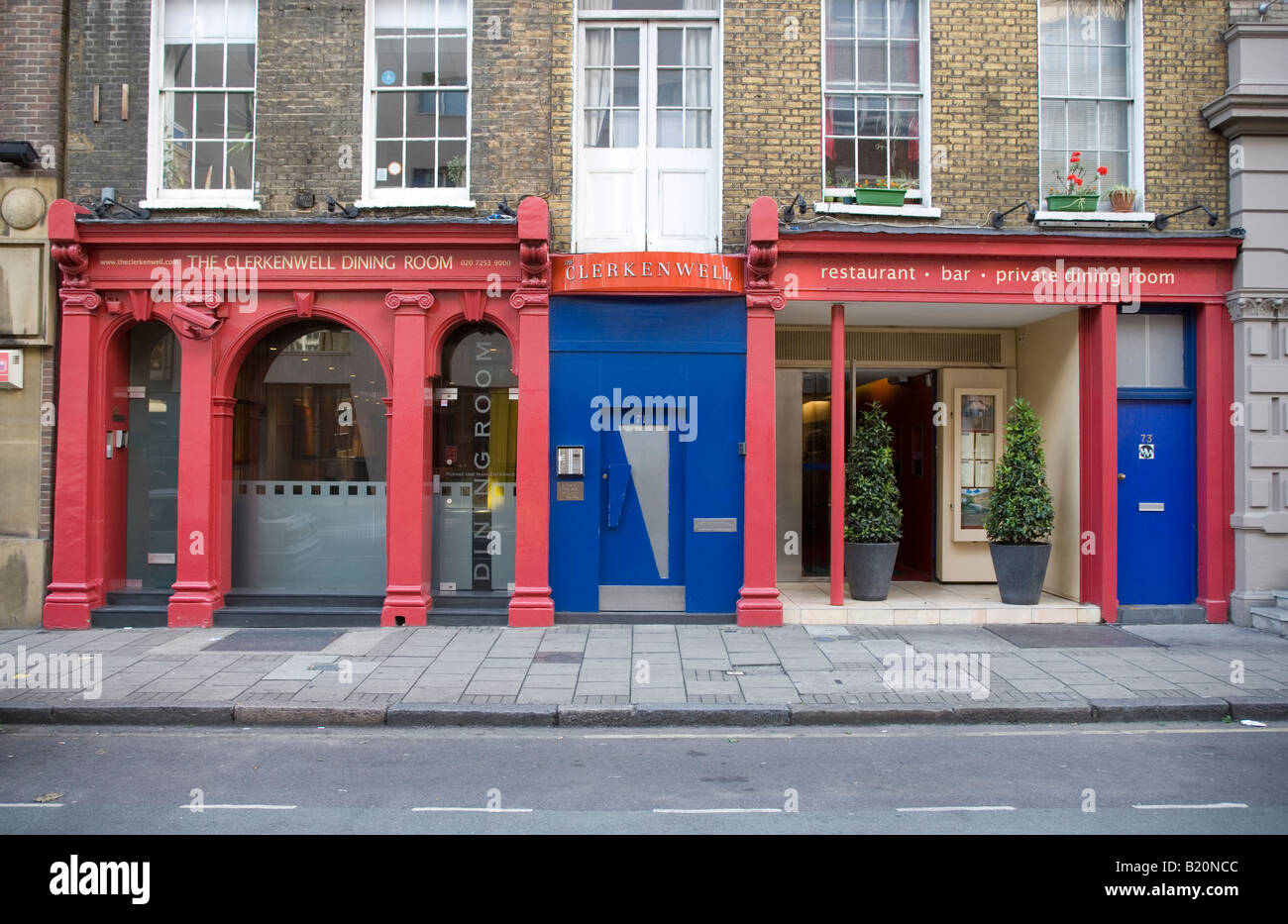 La salle à manger Restaurant Clerkenwell Londres Banque D'Images