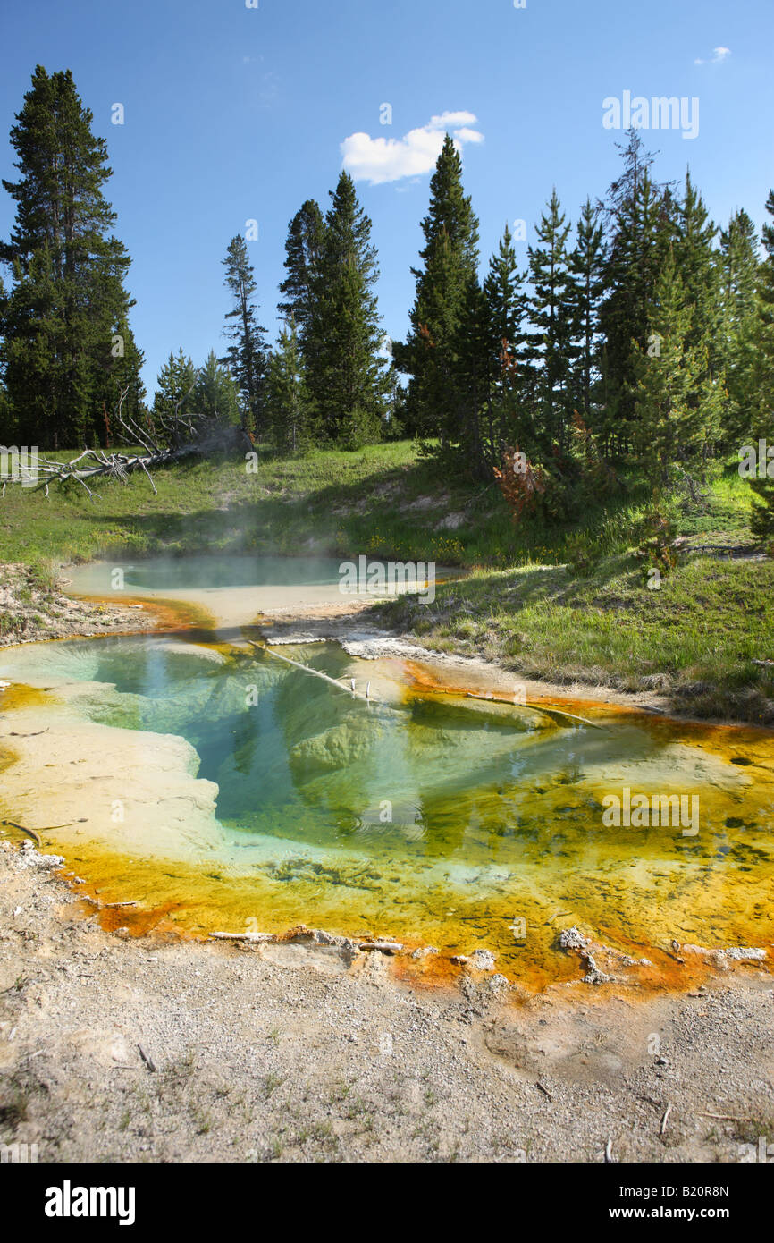 Piscine sismographe West Thumb Geyser Basin Yellowstone National Park Banque D'Images