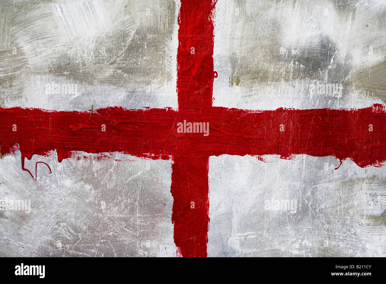 La peinture abstraite de St Georges Flag (drapeau anglais) Banque D'Images