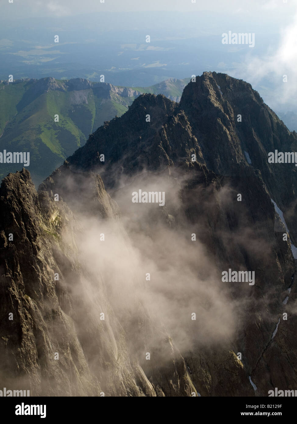 Voir des Hautes Tatras de sommet du pic Lomnicky, Slovaquie Banque D'Images