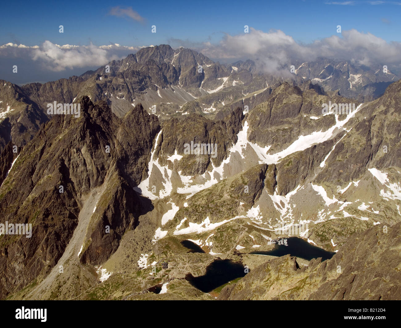 Voir des Hautes Tatras de sommet du pic Lomnicky, Slovaquie Banque D'Images