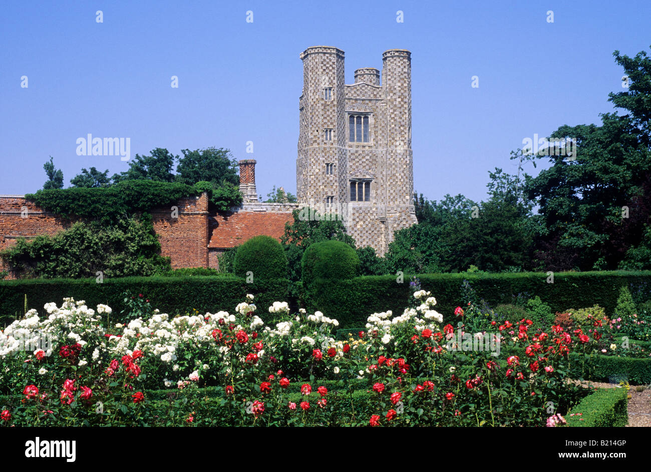 Prieuré St Osyth Rose Garden Tower Brightlingsea East Anglia Essex England UK medieval architecture bâtiment Banque D'Images