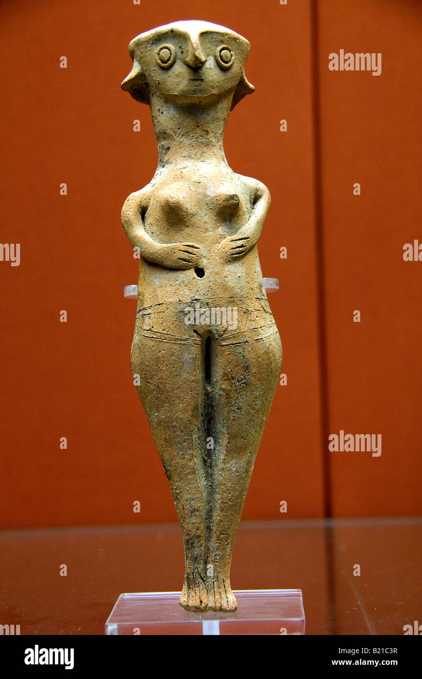 Chypre figure féminine 1450 1200 BC tombe 69 enkomi Banque D'Images