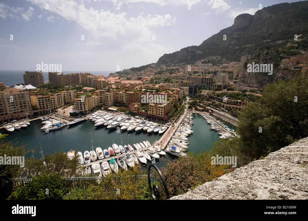 PORT DE FONTVIELLE HARBOUR PRINCIPAUTÉ DE MONACO AU SUD DE FRANCE Banque D'Images