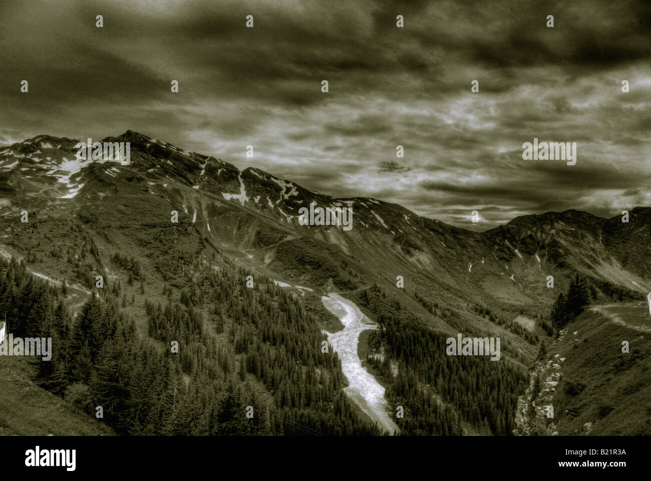 La chaîne de montagnes des Alpes Banque D'Images