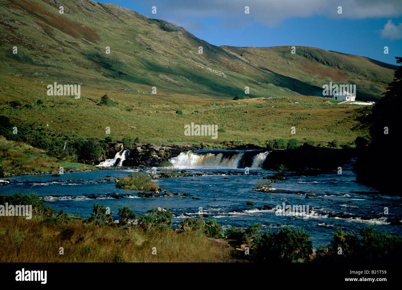 Voir d'Ashleigh Falls Comté Mayo Irlande Banque D'Images