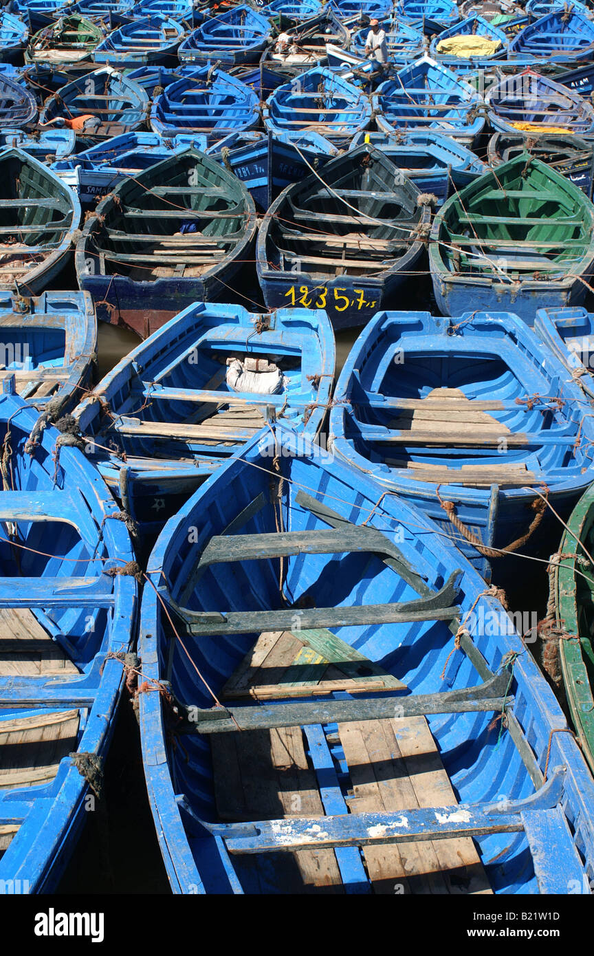 Des bateaux de pêche à Essaouira, Maroc Banque D'Images