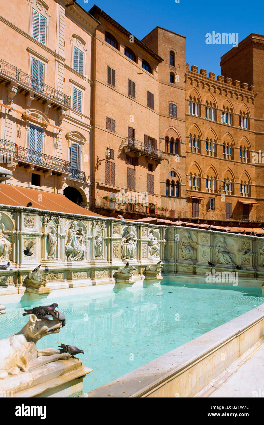 Fonte Gaia en piazza del Campo à Sienne Banque D'Images