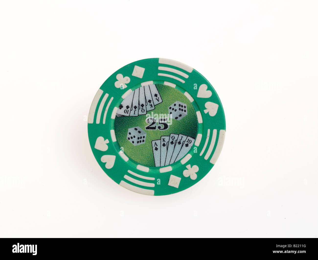 Petits cadeaux - Green's - Jeton poker gp vert/blanc
