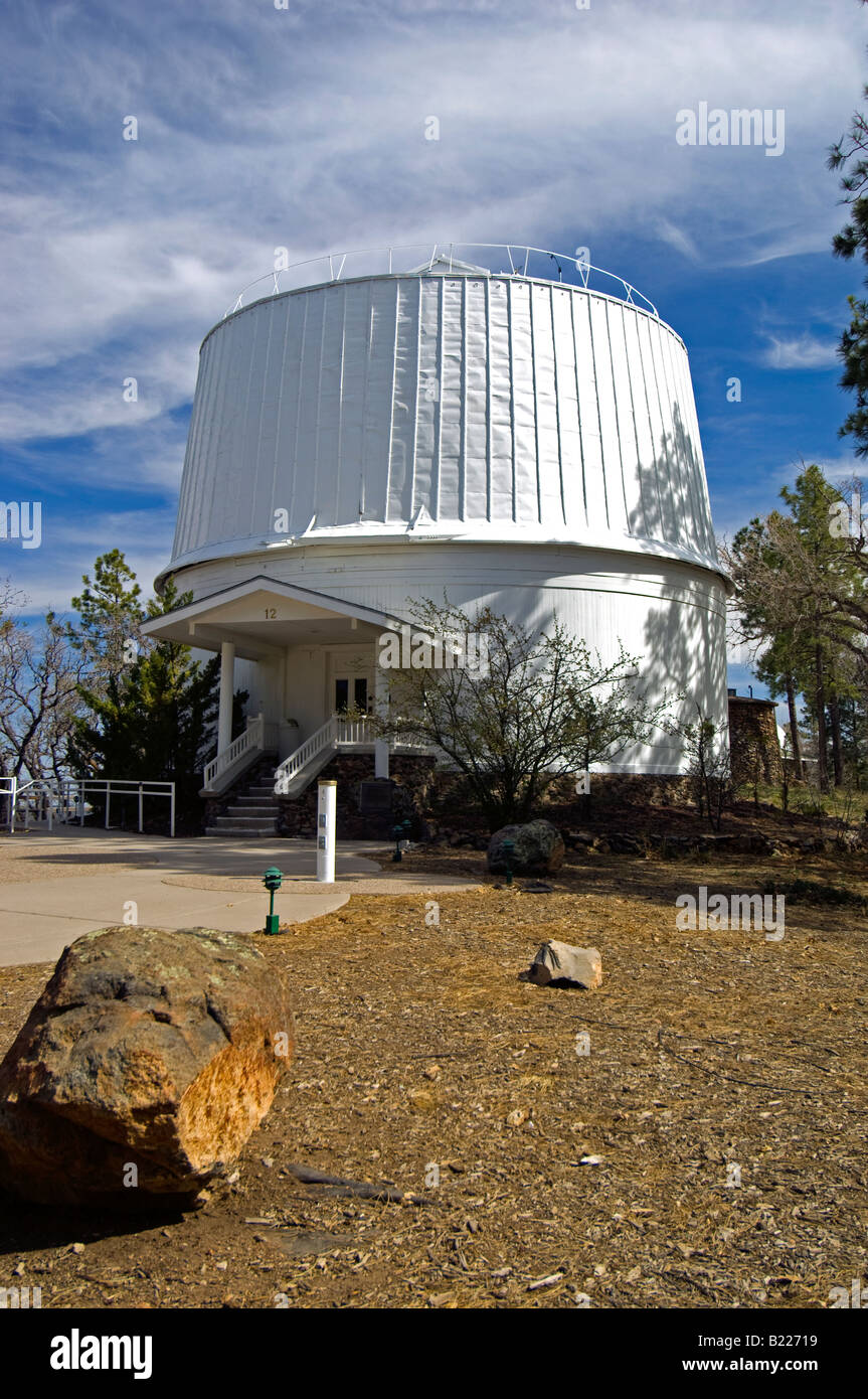 Le dôme du télescope Clark à l'Observatoire Lowell Banque D'Images