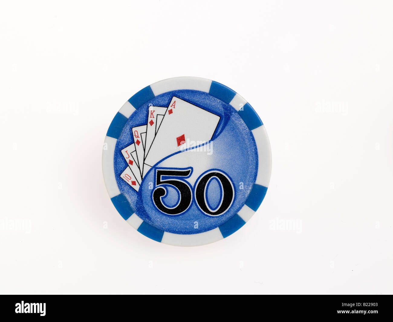 Jeton de poker - valeur 50 Photo Stock - Alamy