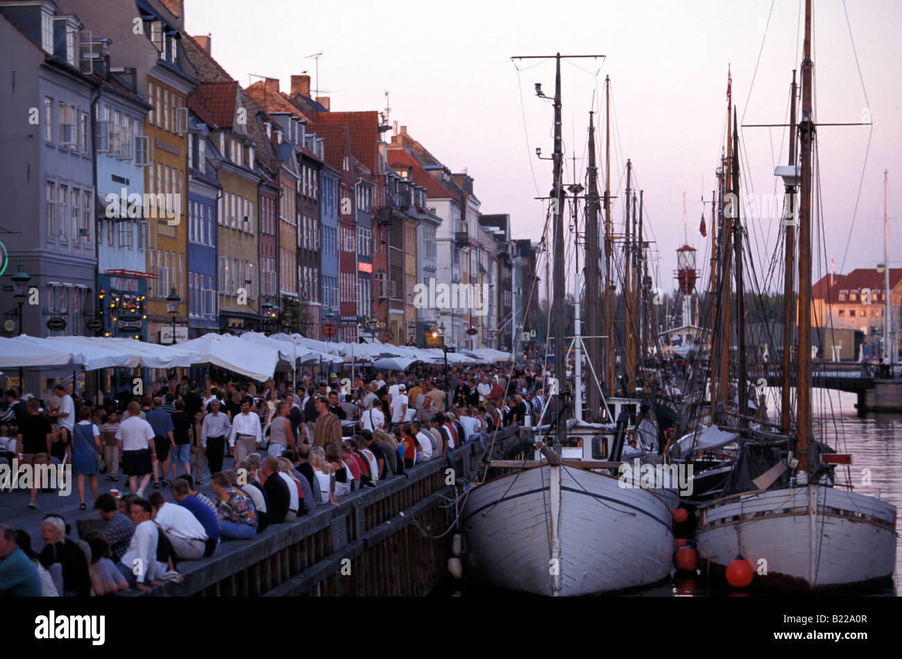 Promenade à Copenhague au Danemark Hovedstaden Harbour Banque D'Images