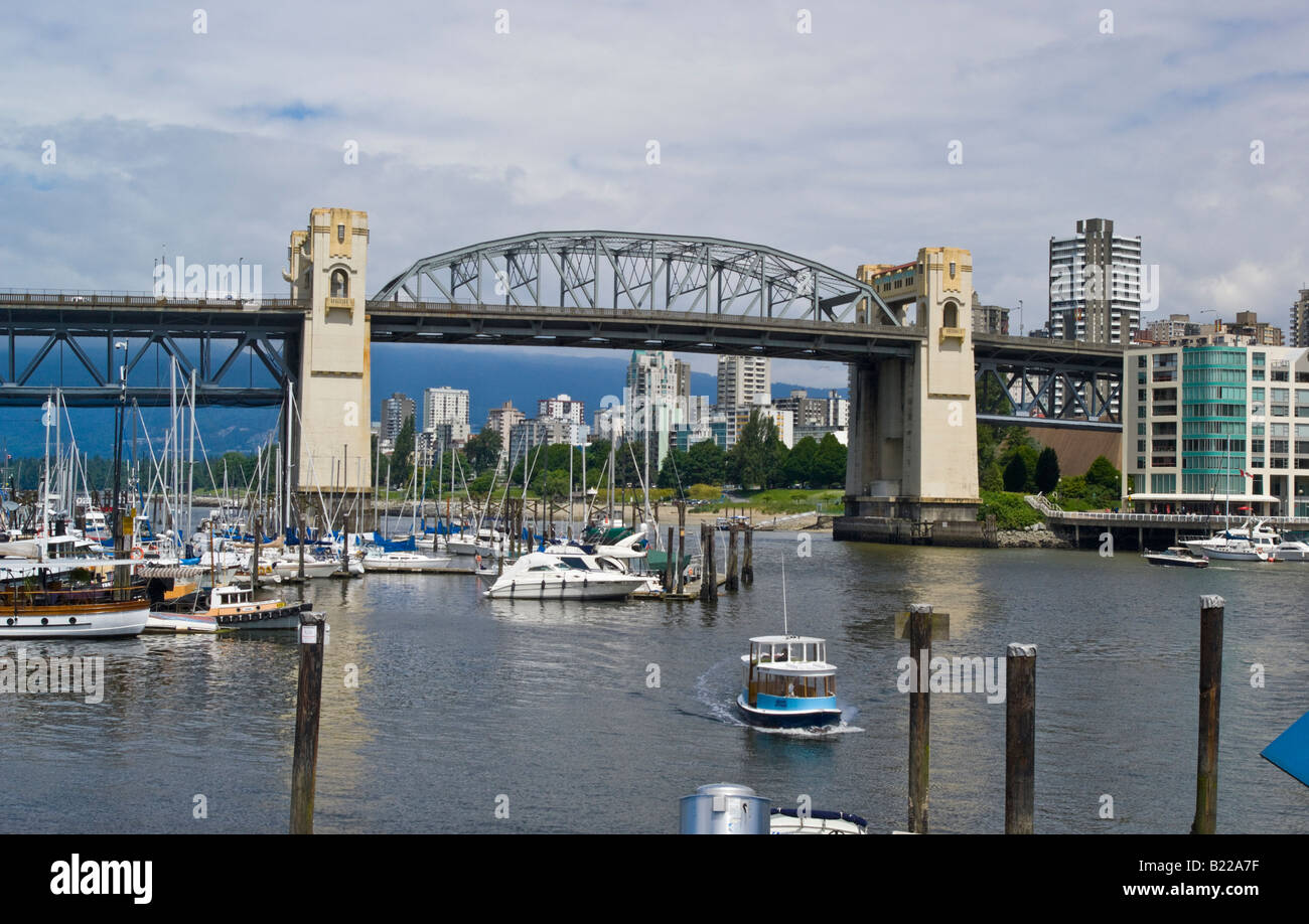 Pont Burrard (ou pont de la rue Burrard, à Vancouver British Columbia Canada Banque D'Images