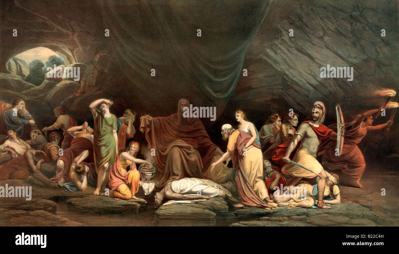 La Cour de la mort basée sur la peinture de Rembrandt Peale Banque D'Images