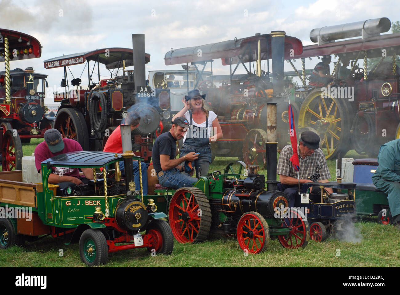 Les moteurs de traction à vapeur miniature, Wymeswold, Leicestershire, Angleterre Banque D'Images