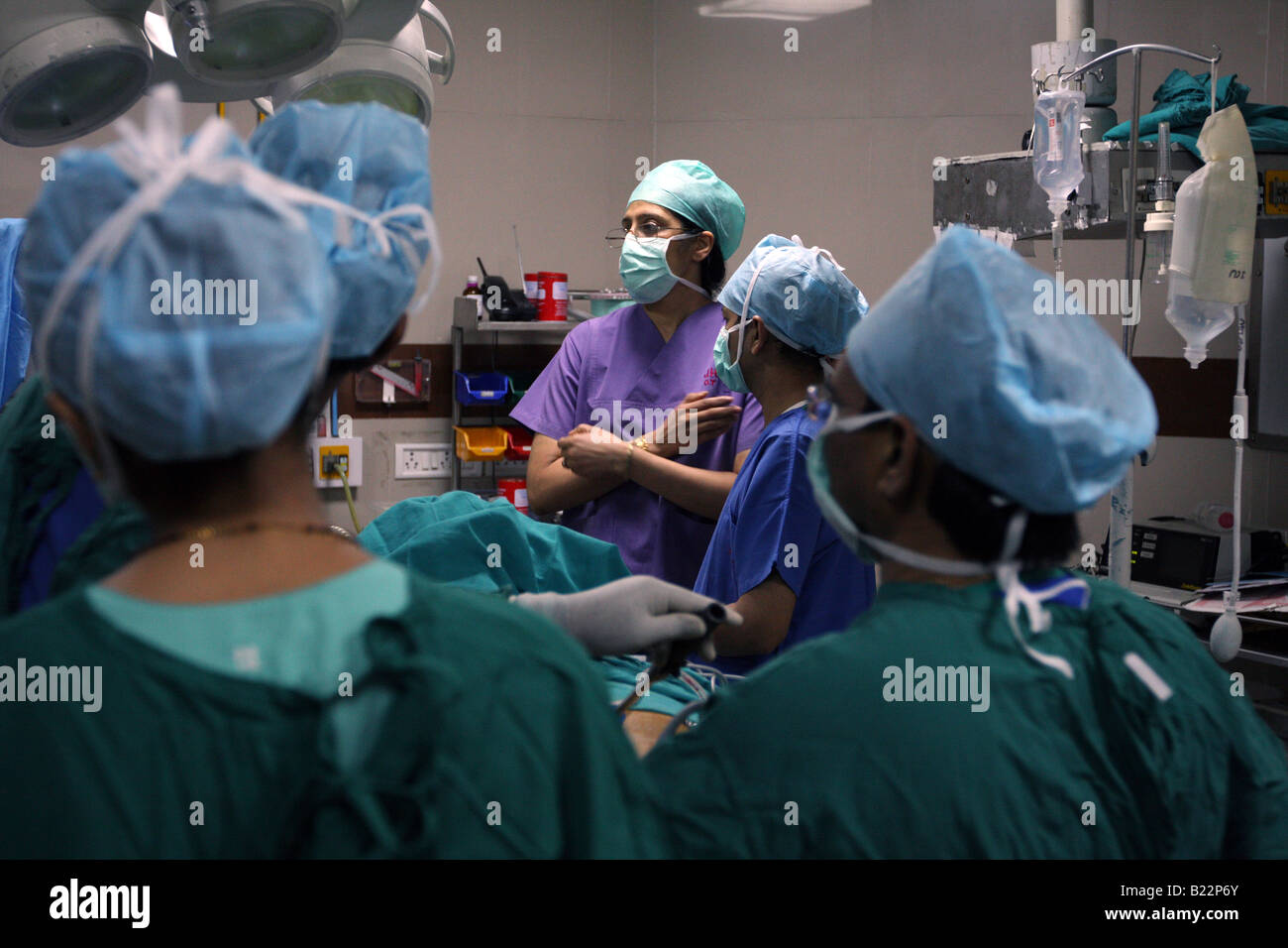 Chirurgie chirurgien Opération gastrique Soins Cure Patient Médecin Banque D'Images