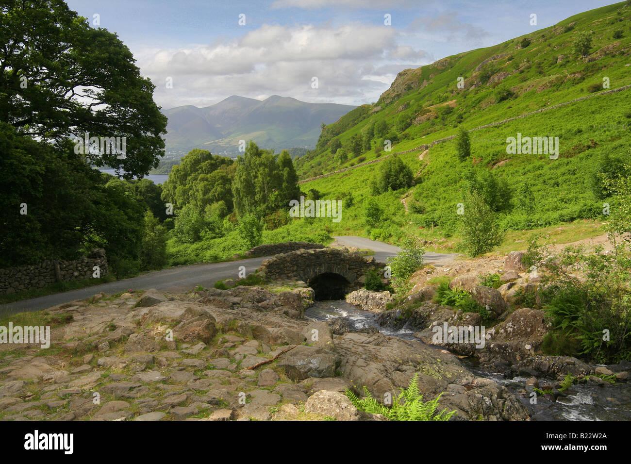 Ashness Bridge près de Derwent Water Lake District Banque D'Images