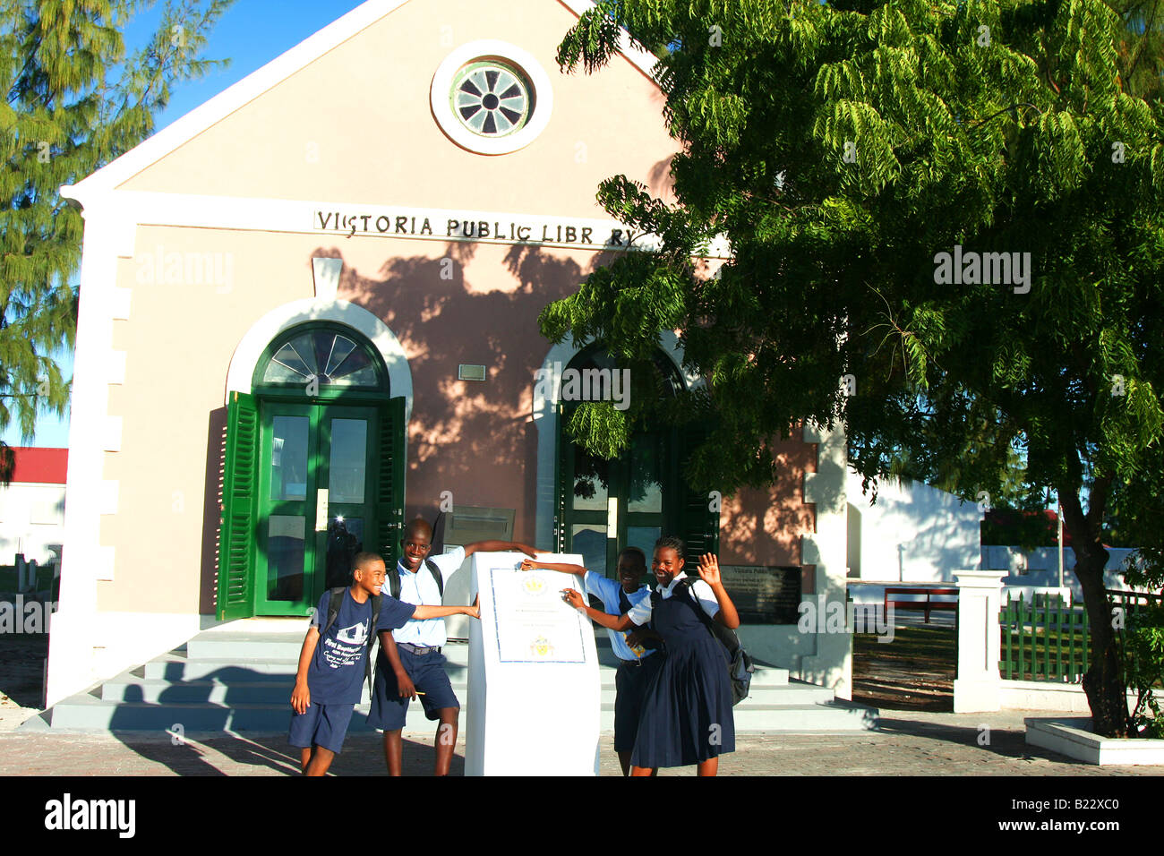 Les enfants à Grand Turk Banque D'Images