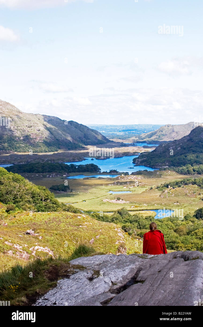 Vue sur les lacs de Killarney de Lady's View Banque D'Images