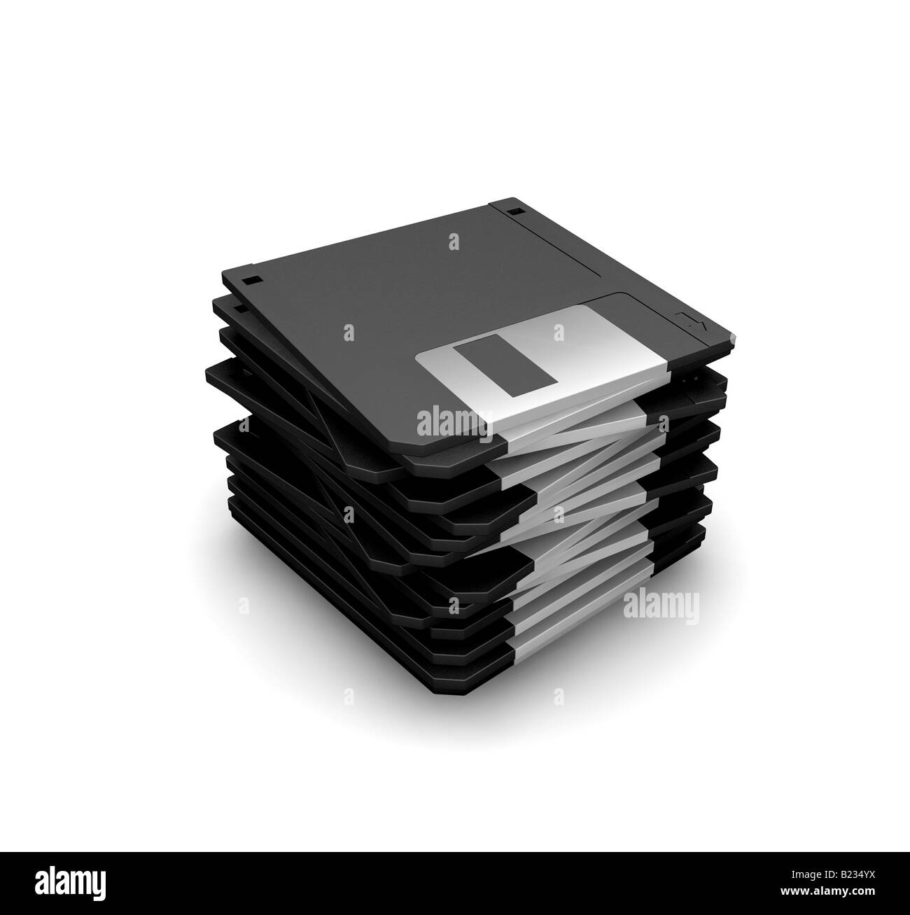 3D render of a pile de disquettes Banque D'Images