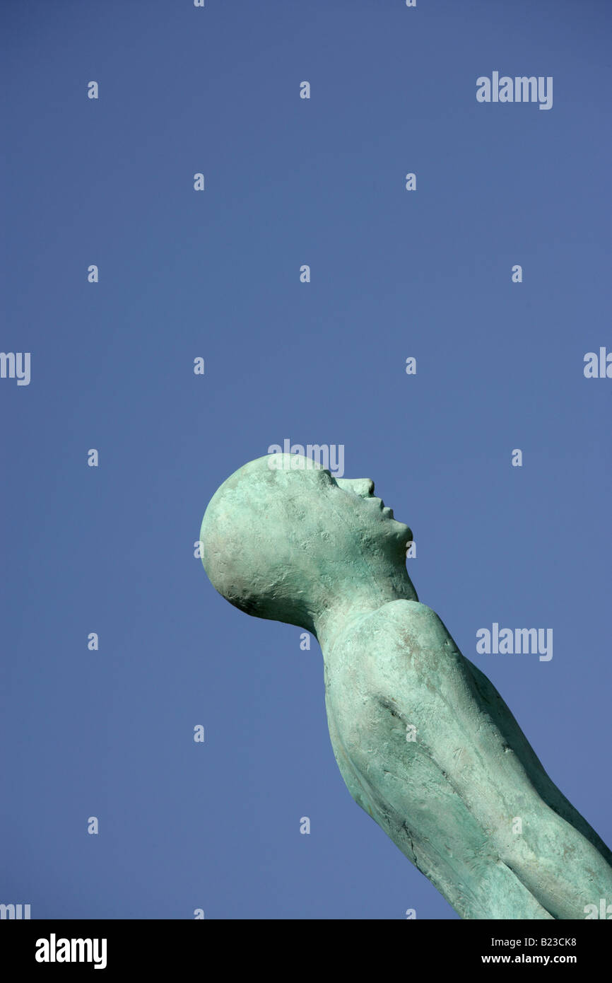 Ville de Kingston Upon Hull, Angleterre. Le Voyage (une statue du voyage et pour les statues) situé au Victoria Pier. Banque D'Images