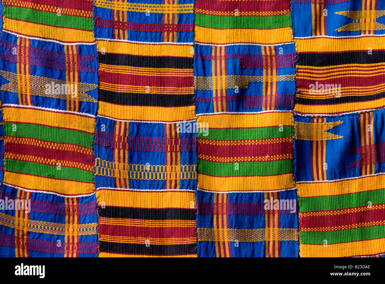 Tissu kente Ghana Afrique Banque D'Images